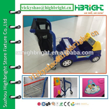 newly developed children shopping cart for renting with Ipad screen